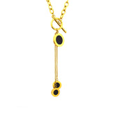 Roman Dial Drop Pendant Chain